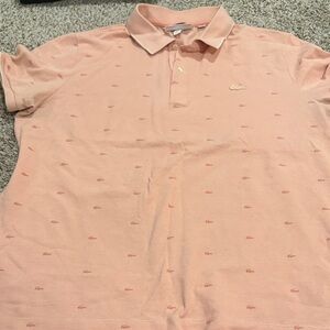 Lacoste Men’s Light Pink Polo with Embroidered Crocodile Motif